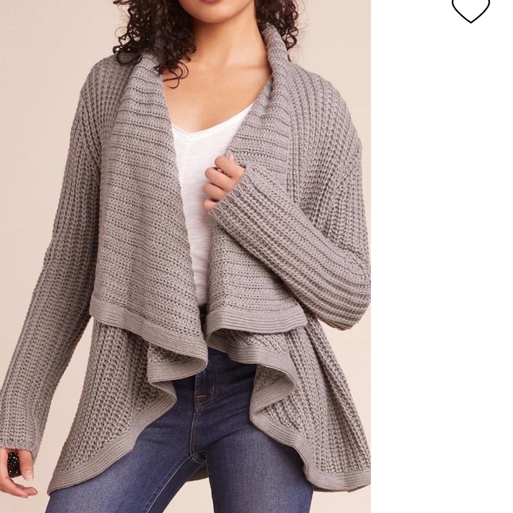 BB Dakota cable knit open cardigan size small